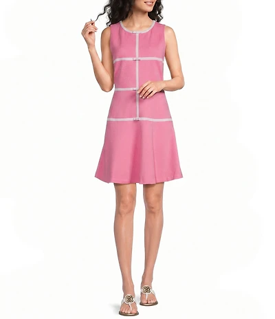 Lilly Pulitzer Clancie Resort Ponte Round Neck Sleeveless Fit-And-Flare Dress