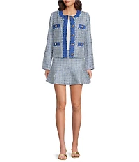 Lilly Pulitzer Coordinating Cammi Boucle High-Rise Full Mini Skirt