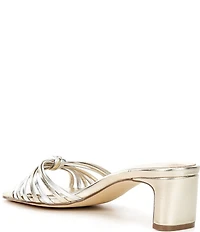 Lilly Pulitzer Cora Strappy Leather Knotted Two Tone Slide Dress Slide Sandals