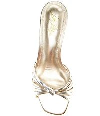 Lilly Pulitzer Cora Strappy Leather Knotted Two Tone Slide Dress Slide Sandals