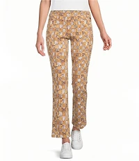 Lilly Pulitzer Corso Stretch Woven Cheetah Checks Print UPF 50+ Moisture Wicking Pull-On Pants