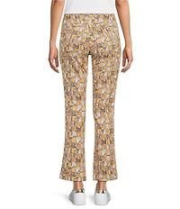 Lilly Pulitzer Corso Stretch Woven Cheetah Checks Print UPF 50+ Moisture Wicking Pull-On Pants