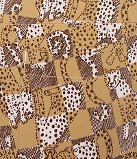 Lilly Pulitzer Corso Stretch Woven Cheetah Checks Print UPF 50+ Moisture Wicking Pull-On Pants
