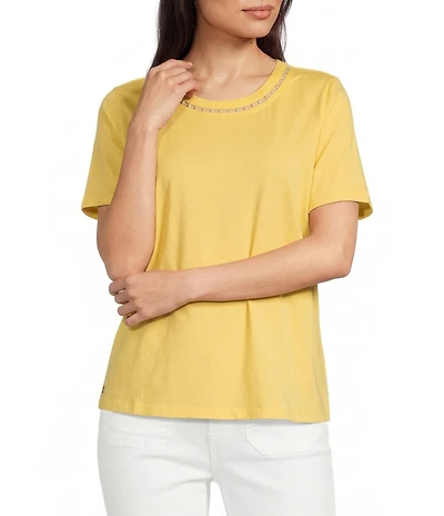 Lilly Pulitzer Cotton Jersey Crew Neck Short Sleeve Top