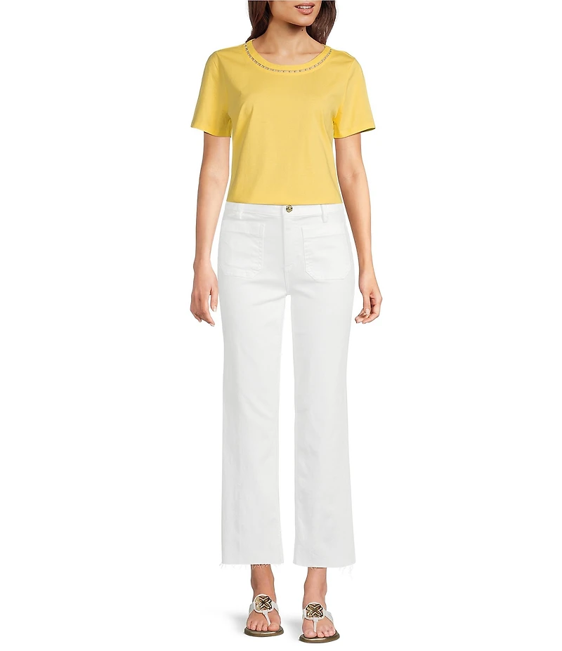 Lilly Pulitzer Cotton Jersey Crew Neck Short Sleeve Top