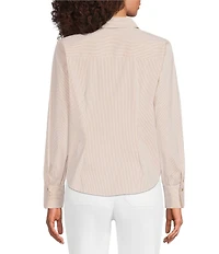 Lilly Pulitzer Cotton Poplin Notch Collar Long Sleeve Button Tie-Front Shirt