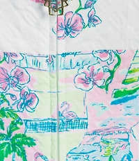 Lilly Pulitzer Dee Stretch Sunny Dee Patch Print Round Neck Sleeveless Shift Maxi Dress