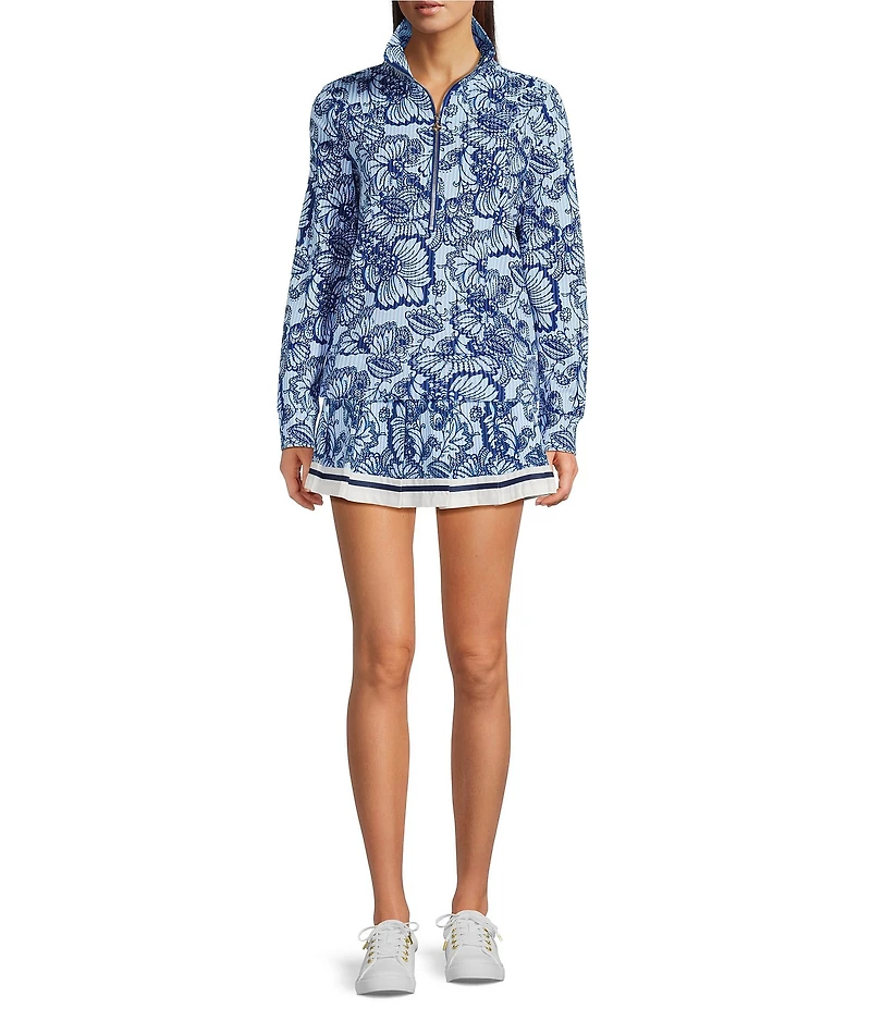 Lilly Pulitzer Drewlyn Peacock Stripe Print Pleated Skort