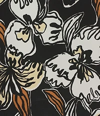 Lilly Pulitzer Elanor Coordinating Onyx Irresistible Printed Silk Tie V-Neck Long Sleeve Top