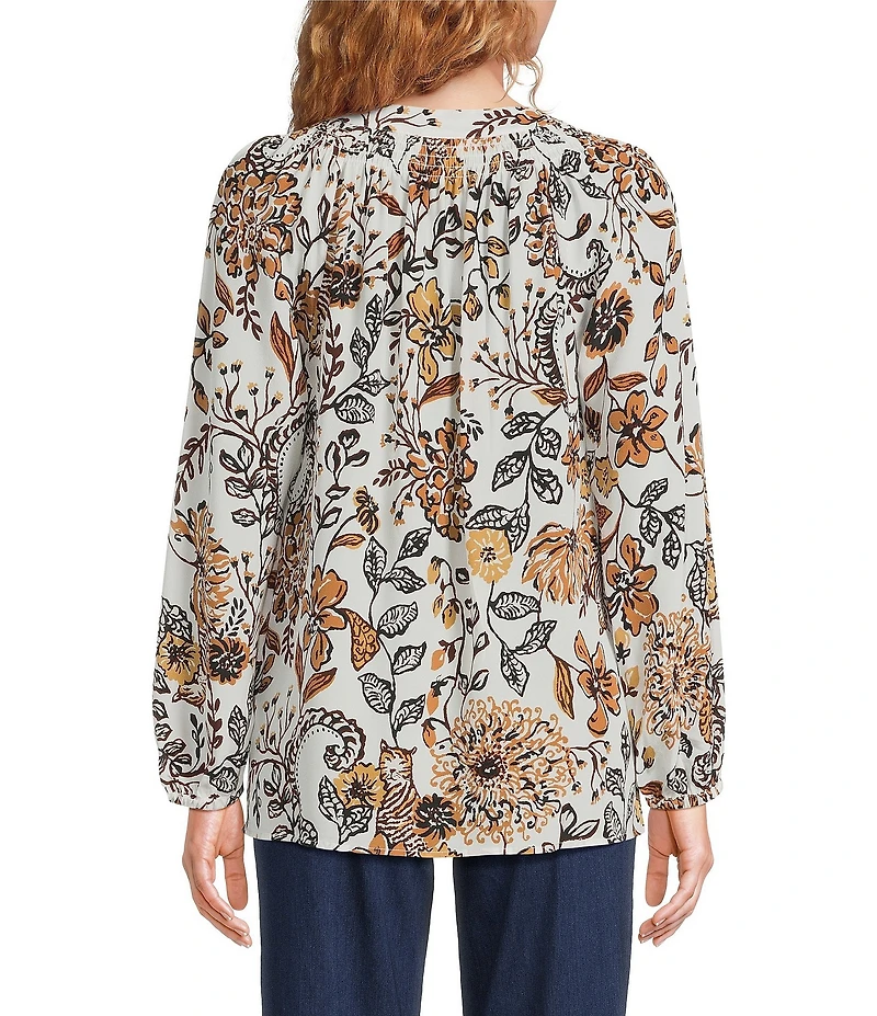 Lilly Pulitzer Elsa Coconut Take Meowt Printed Silk Notch Neck Long Sleeve Blouse