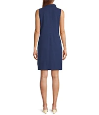 Lilly Pulitzer Elsey Leafy Pucker Jacquard Ruffle Collar Sleeveless Shift Dress