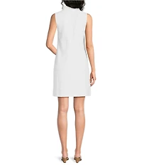 Lilly Pulitzer Elsey Pucker Jacqaurd Notch Collar Sleeveless Shift Dress