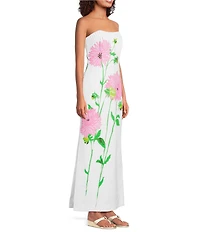 Lilly Pulitzer Elyse Floral Jacqaurd Strapless Maxi Dress