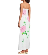 Lilly Pulitzer Elyse Floral Jacqaurd Strapless Maxi Dress