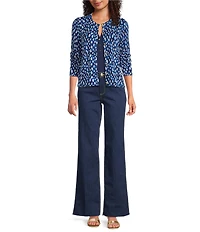 Lilly Pulitzer Fairley You're An Animal Print Crew Neck Long Sleeve Cardigan