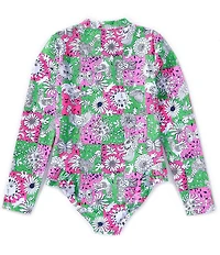 Lilly Pulitzer Girls Denning Rashguard One-Piece Swimsuit