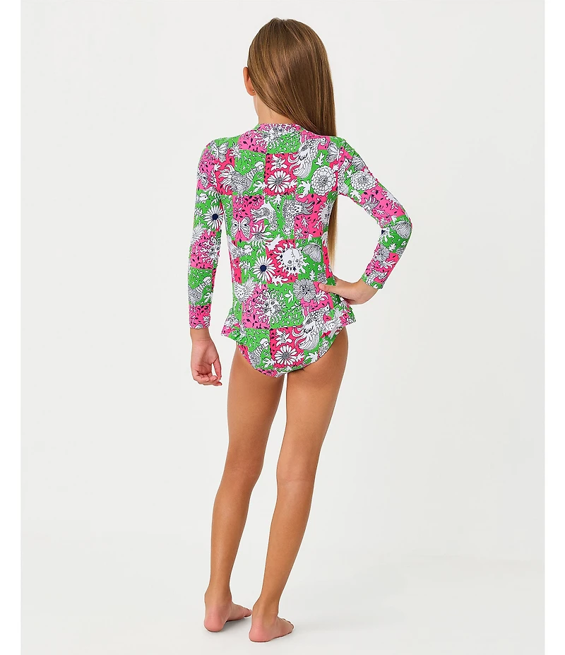 Lilly Pulitzer Girls Denning Rashguard One-Piece Swimsuit