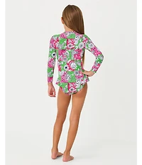 Lilly Pulitzer Girls Denning Rashguard One-Piece Swimsuit
