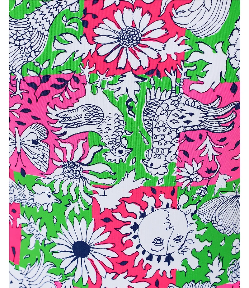 Lilly Pulitzer Girls Denning Rashguard One-Piece Swimsuit