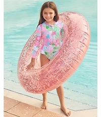 Lilly Pulitzer Girls Denning Rashguard UPF 50+ One Piece Swimsuit