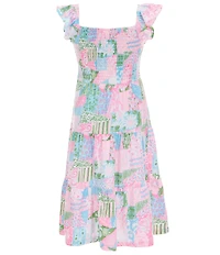 Lilly Pulitzer Girls Flutter Sleeve Smocked Jilly Midi Dress