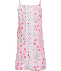 Lilly Pulitzer Little/Big Girls Mini Delores Floral Print Square Neck Sleeveless A-Line Dress