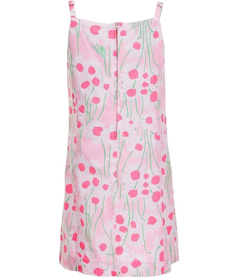 Lilly Pulitzer Little/Big Girls Mini Delores Floral Print Square Neck Sleeveless A-Line Dress
