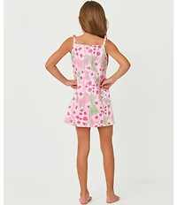 Lilly Pulitzer Little/Big Girls Mini Delores Floral Print Square Neck Sleeveless A-Line Dress