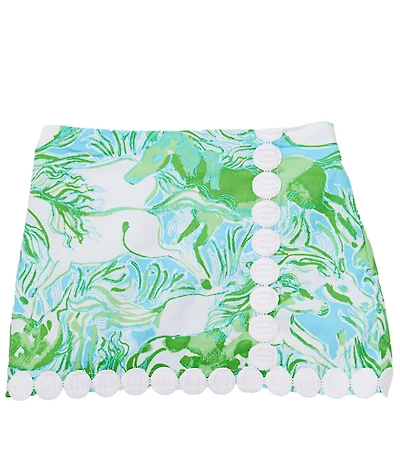 Lilly Pulitzer Girls Novelty Trim Galloping Horses Print Mini Michelina Skort
