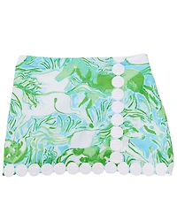 Lilly Pulitzer Girls Novelty Trim Galloping Horses Print Mini Michelina Skort