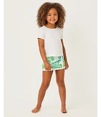 Lilly Pulitzer Girls Novelty Trim Galloping Horses Print Mini Michelina Skort