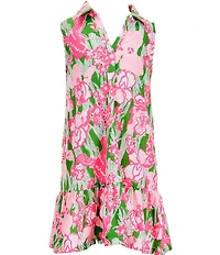 Lilly Pulitzer Little/Big Girls Mini Riegan Floral Cotton Collared Dress