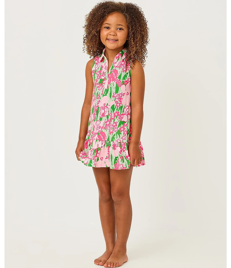 Lilly Pulitzer Little/Big Girls Mini Riegan Floral Cotton Collared Dress