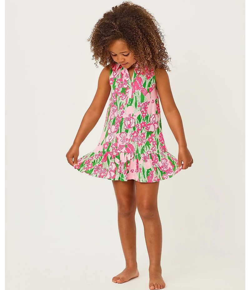 Lilly Pulitzer Little/Big Girls Mini Riegan Floral Cotton Collared Dress