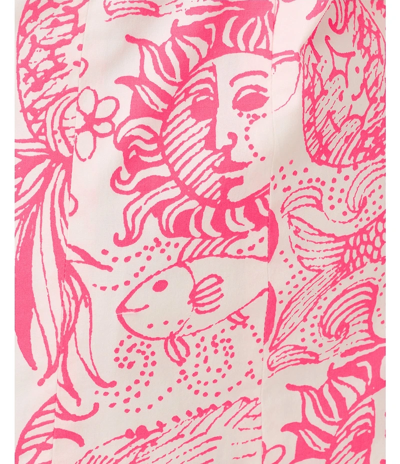 Lilly Pulitzer Girls Mini Wister Floral Sleeveless Lace Trim Dress