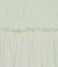 Lilly Pulitzer Hadly Contrast Oxford Stripe Square Neck Sleeveless Smocked Bodice Tiered Skirt Maxi Dress