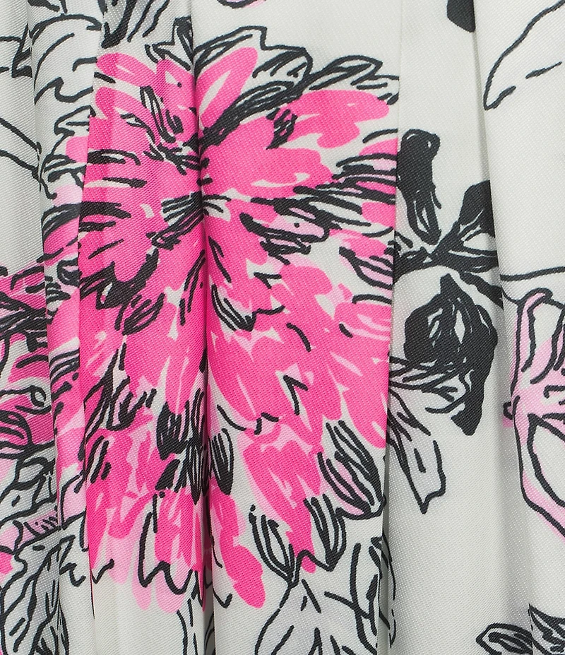 Lilly Pulitzer Inaya All Dahled Up Printed Mikado A-Line Maxi Skirt
