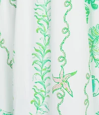 Lilly Pulitzer Janae Cotton Poplin Ship To Shore Print Sweetheart Neck Sleeveless Fit & Flare Maxi Dress