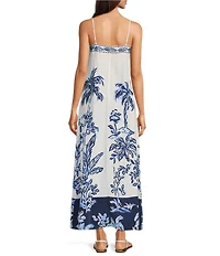 Lilly Pulitzer Jesslyn Silk Square Neck Sleeveless Maxi Slip Dress