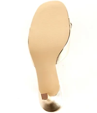 Lilly Pulitzer Jessy Leather Rhinestone Bow Dress Slide Sandals