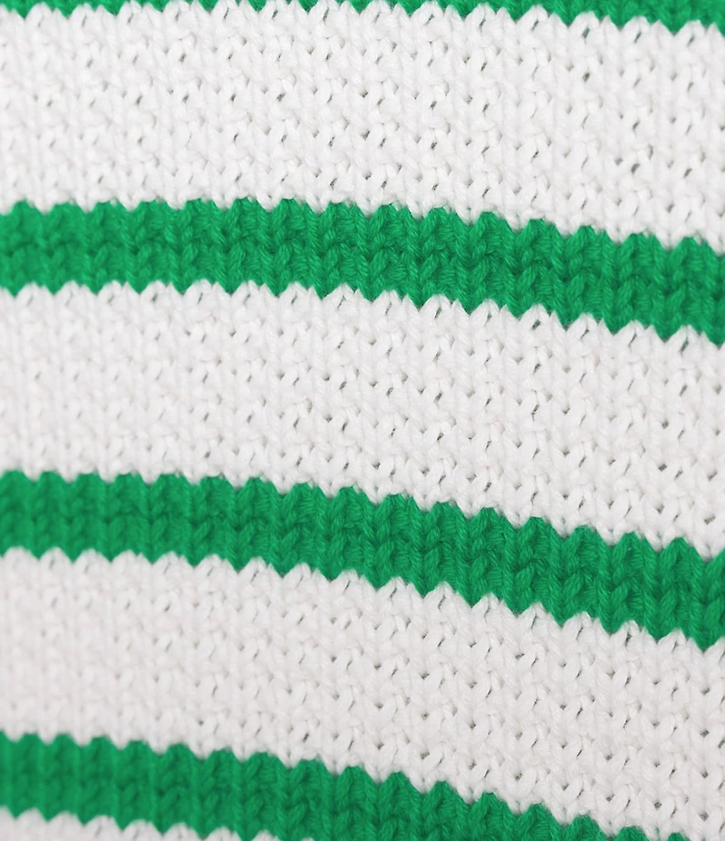 Lilly Pulitzer Jovienne Crochet Stripe Knit Round Neck Long Sleeve Cotton Sweater