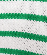 Lilly Pulitzer Jovienne Crochet Stripe Knit Round Neck Long Sleeve Cotton Sweater