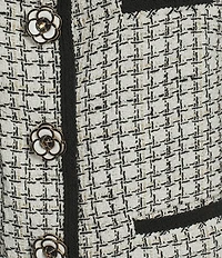 Lilly Pulitzer Kalara Houndstooth Boucle Point Collar Long Sleeve Button Front Jacket