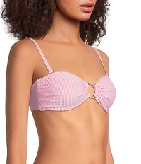 Lilly Pulitzer Katara Seersucker Stripe Bandeau Swim Top