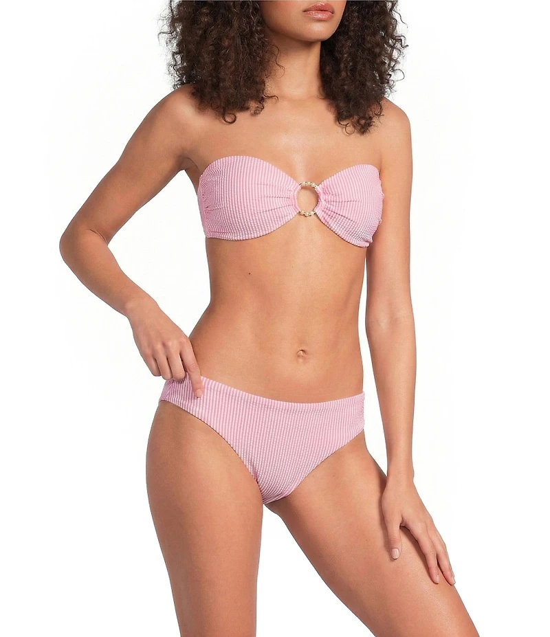 Lilly Pulitzer Katara Seersucker Stripe Bandeau Swim Top