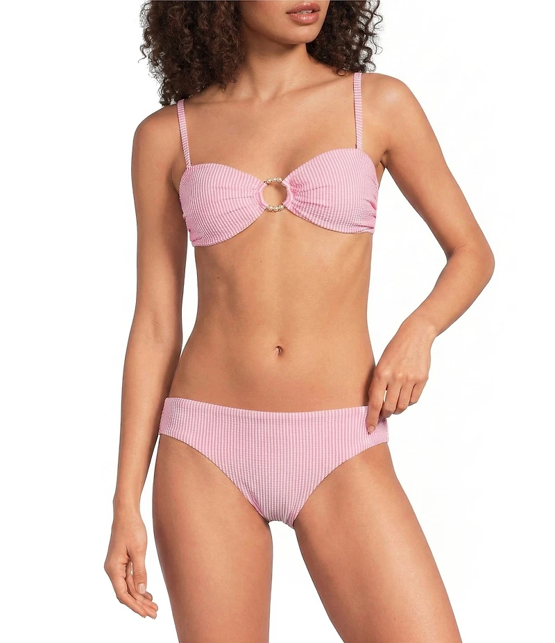 Lilly Pulitzer Katara Seersucker Stripe Bandeau Swim Top