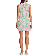 Lilly Pulitzer Kathy Performance Twill Point Collar Sleeveless Pearl Dress