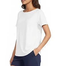 Lilly Pulitzer Key West Soft Blend Jersey Boat Neck Short Sleeve Top