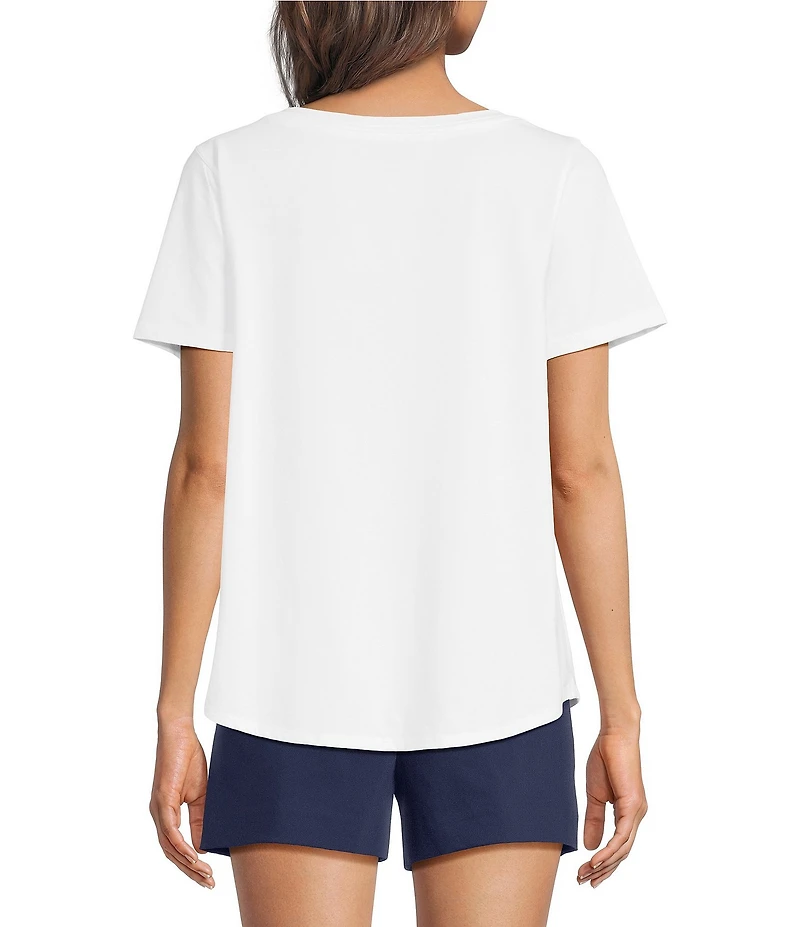 Lilly Pulitzer Key West Soft Blend Jersey Boat Neck Short Sleeve Top