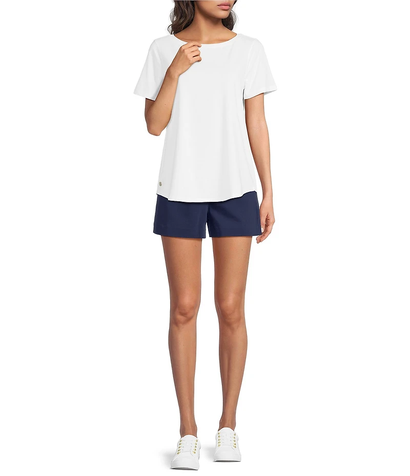 Lilly Pulitzer Key West Soft Blend Jersey Boat Neck Short Sleeve Top